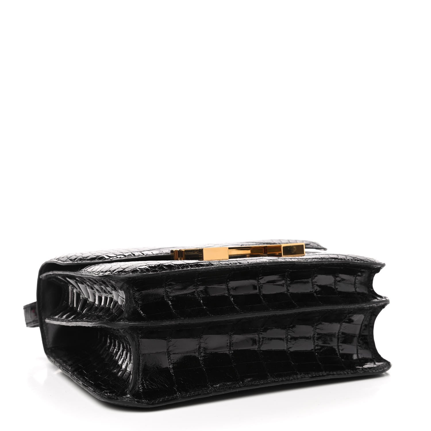 Hermes Shiny Niloticus Crocodile Constance 24 Black 3 of 20