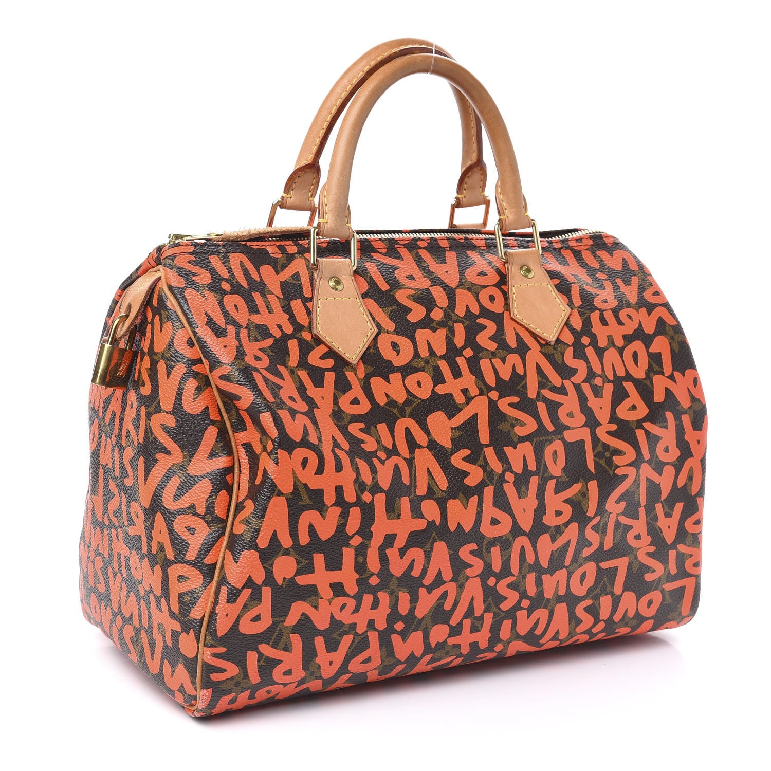 Louis Vuitton Monogram Graffiti Speedy 30 Orange 3 of 14