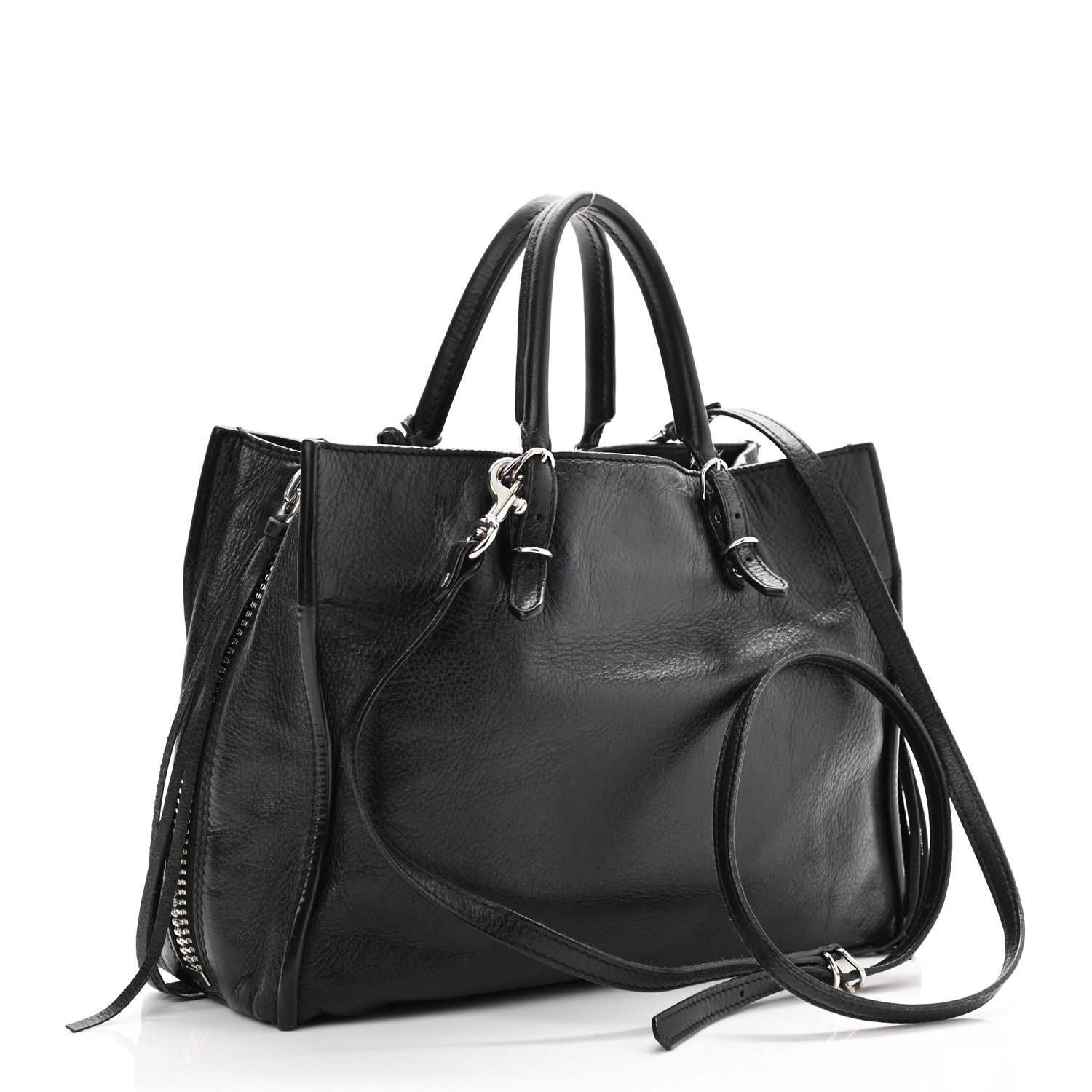 Balenciaga Veau Papier A6 Zip Around Tote Black 3 of 10