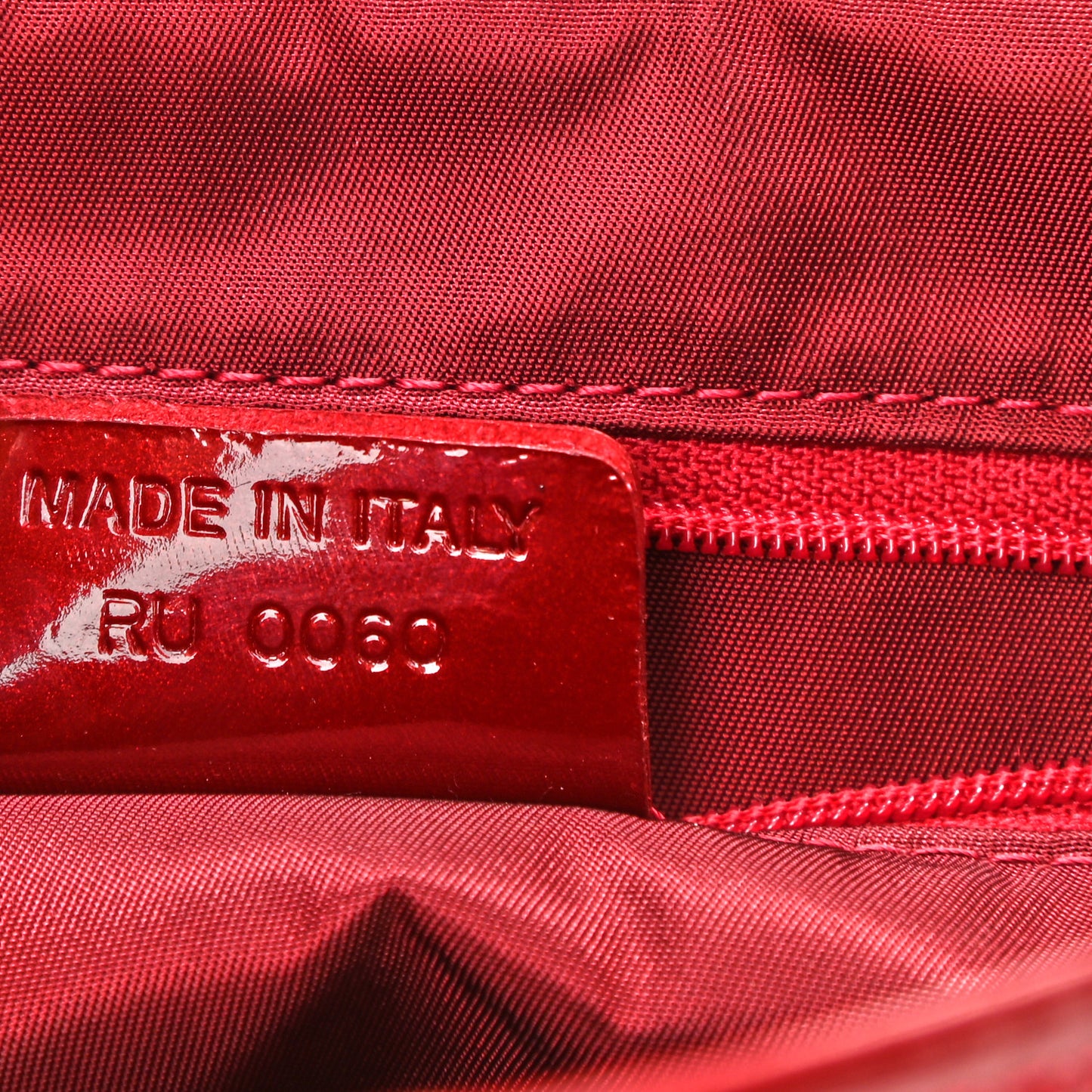 Patent Diorissimo Double Saddle Bag Dark Red