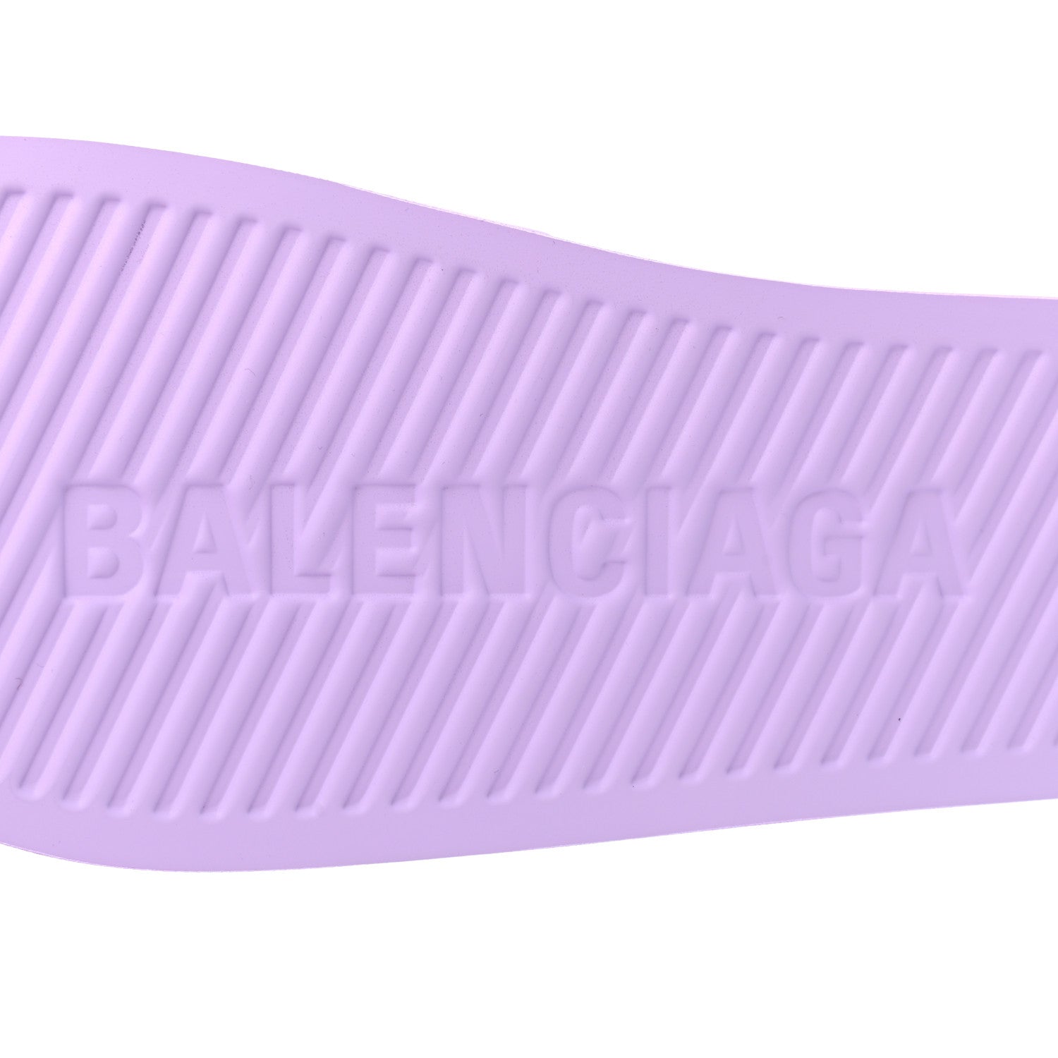 Balenciaga Rubber Womens BB Pool Slide Sandals 38 Lilac 10 of 13