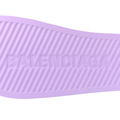 Balenciaga Rubber Womens BB Pool Slide Sandals 38 Lilac 10 of 13