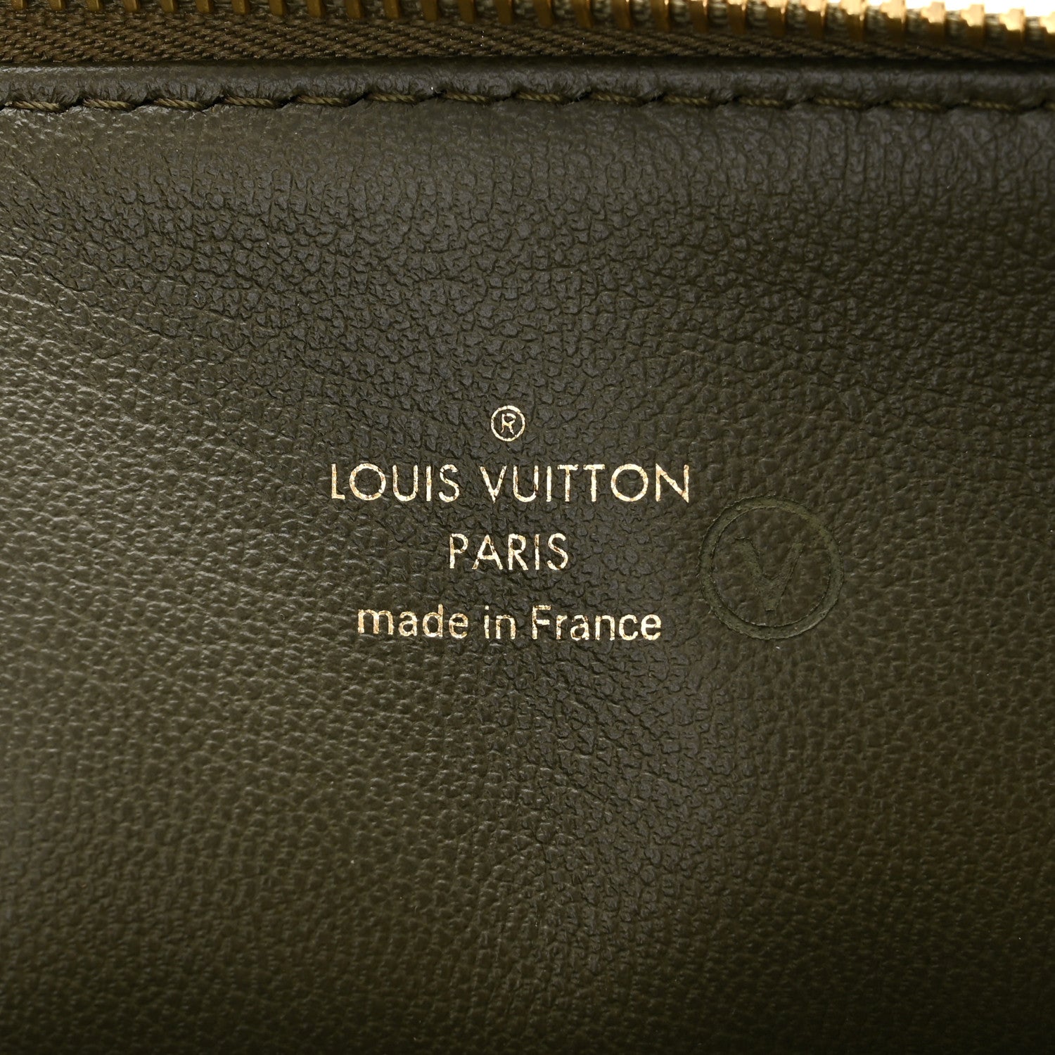 Louis Vuitton Lambskin Embossed Monogram Coussin MM Khaki 6 of 9