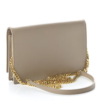 Saint Laurent Smooth Calfskin Classic Monogram Kate Tassel Chain Wallet Nude Powder 3 of 9