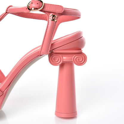 Chanel Goatskin Parthenon Platform Sandals 39 Pink 11 of 12