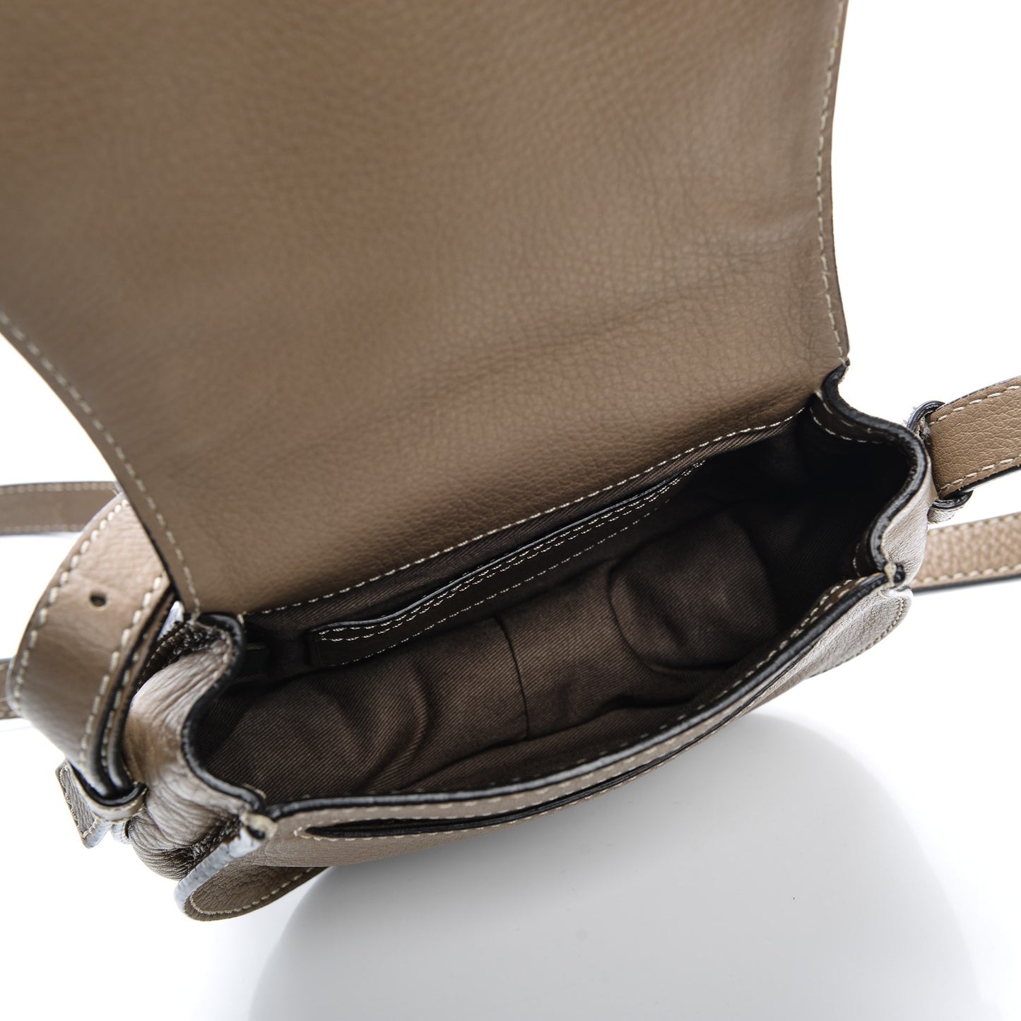 Calfskin Mini Marcie Round Crossbody Bag Nut