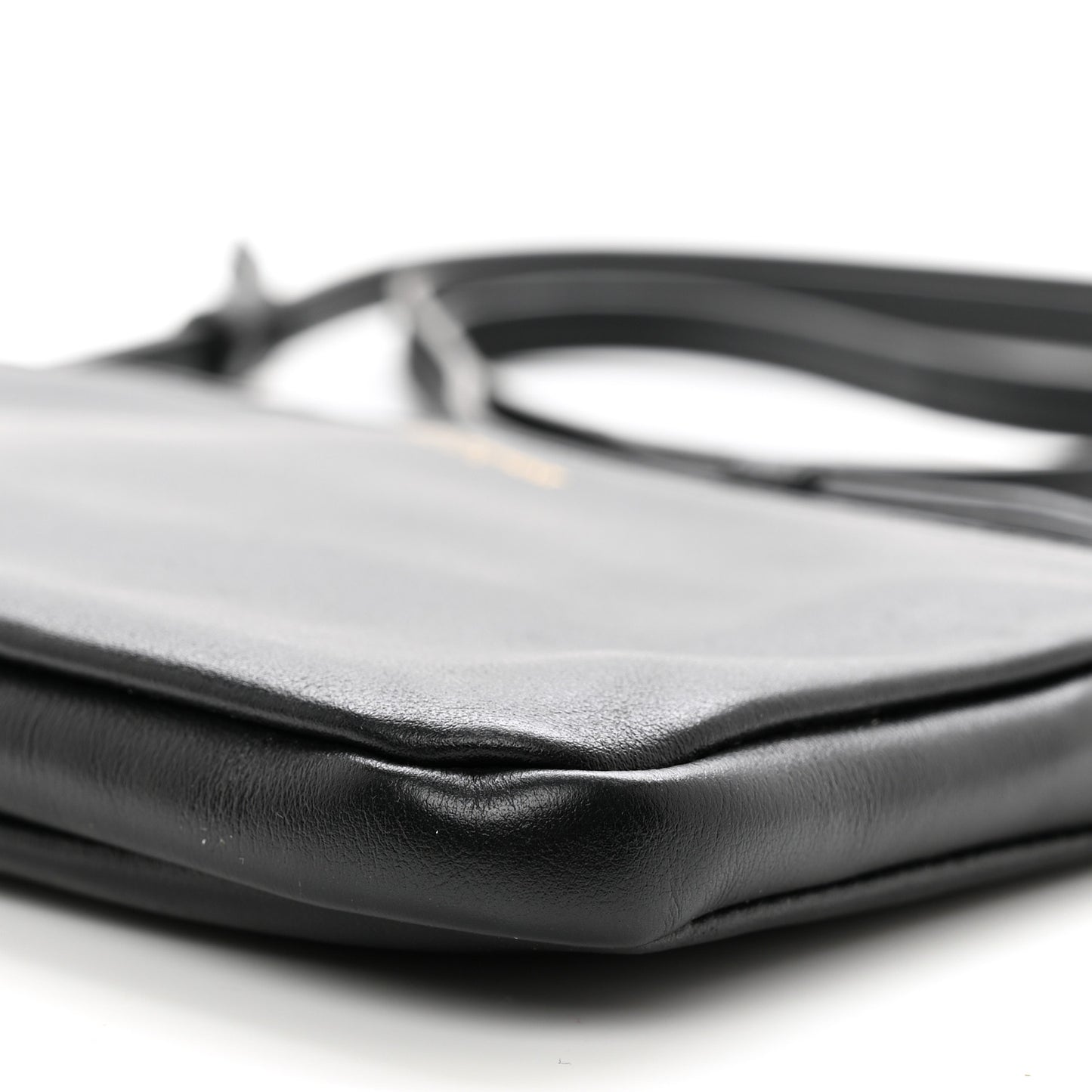 Calfskin Monogram Phone Pouch Crossbody Bag Black