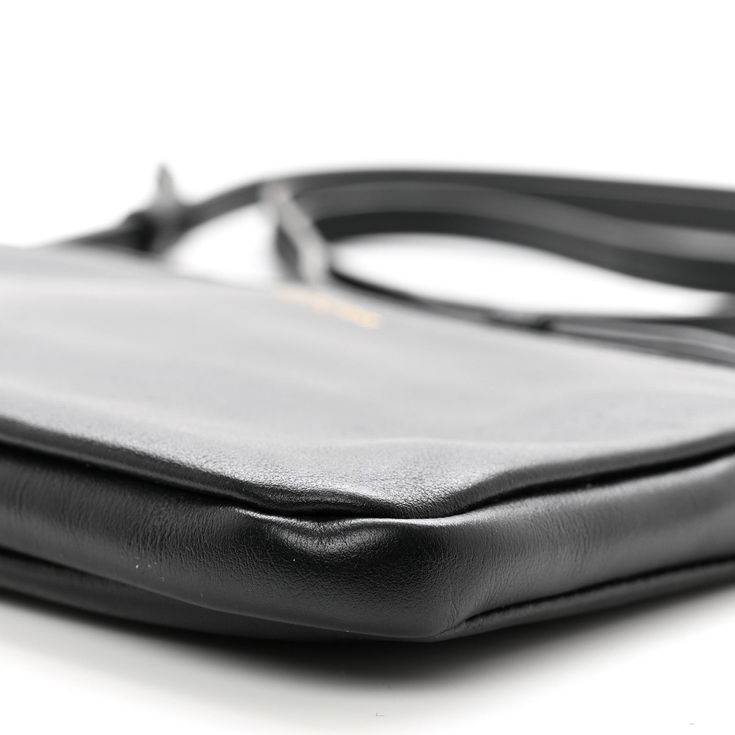 Saint Laurent Calfskin Monogram Phone Pouch Crossbody Bag Black 8 of 9