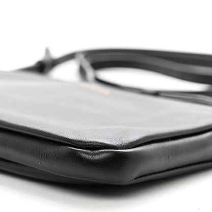 Saint Laurent Calfskin Monogram Phone Pouch Crossbody Bag Black 8 of 9