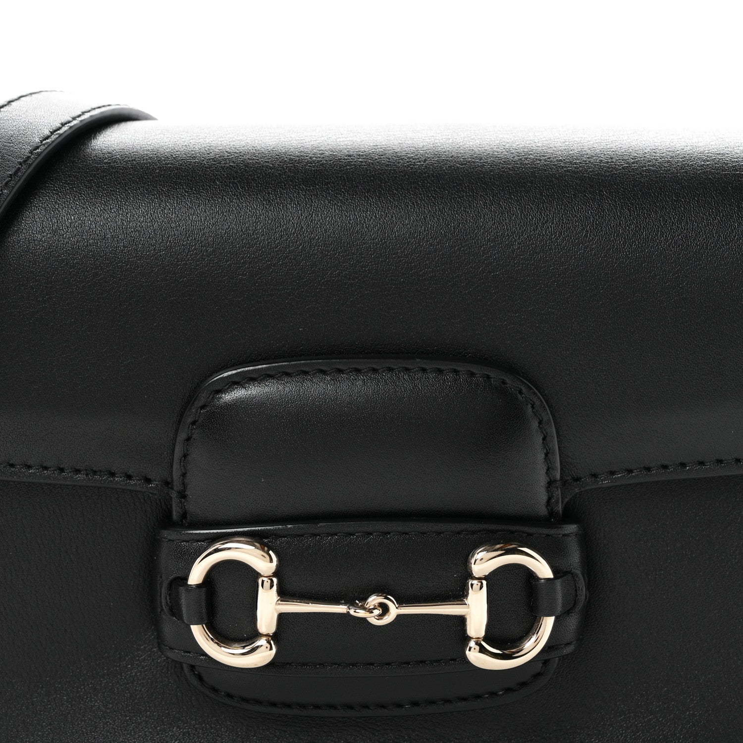 Gucci Arabella Calfskin Horsebit 1955 Shoulder Bag Black 8 of 10
