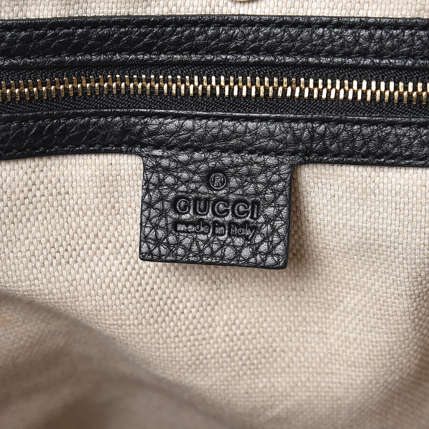 Gucci Pebbled Calfskin Medium Soho Chain Shoulder Bag Black 6 of 9