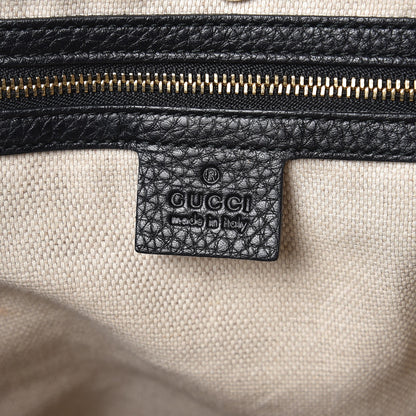 Gucci Pebbled Calfskin Medium Soho Chain Shoulder Bag Black 6 of 9