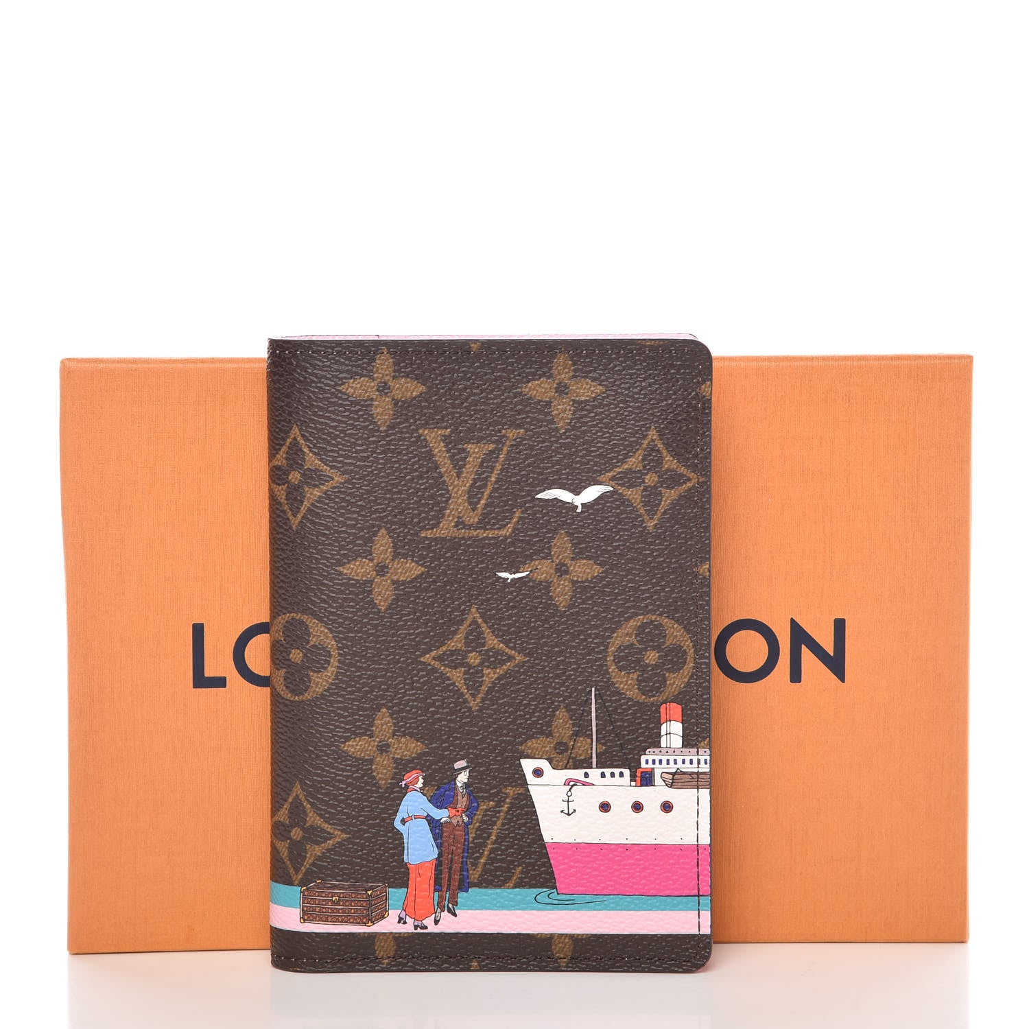Louis Vuitton Monogram 2016 Christmas Animation Passport Cover Rose Ballerine 8 of 8