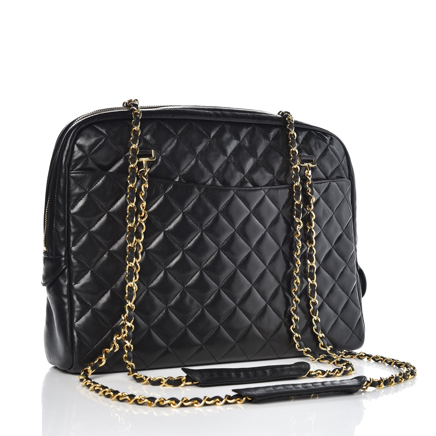 Chanel Lambskin Quilted Shoulder Bag Black 3 of 9