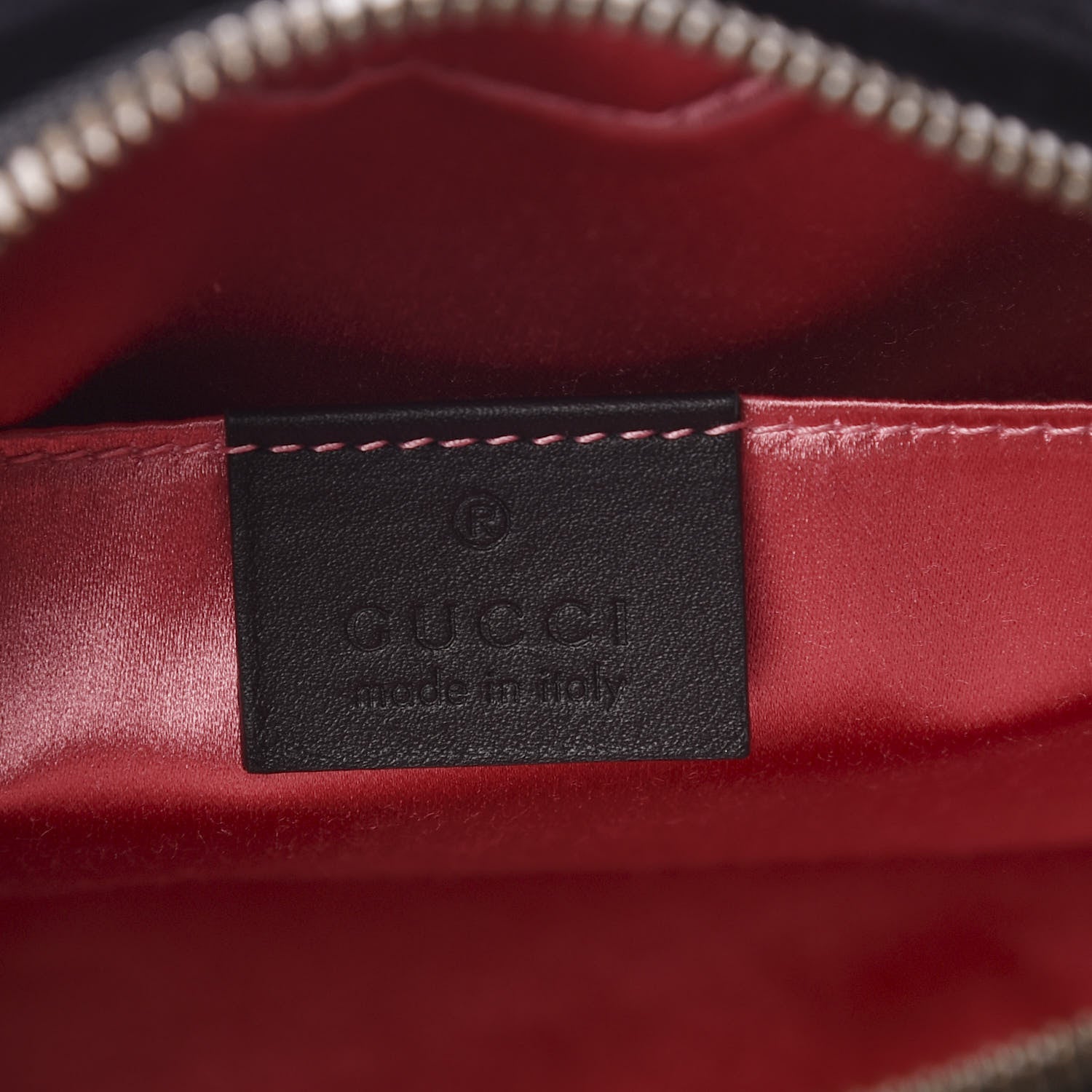 Gucci Velvet Matelasse Deer Embroidered Small GG Marmont Chain Shoulder Bag Black 5 of 9