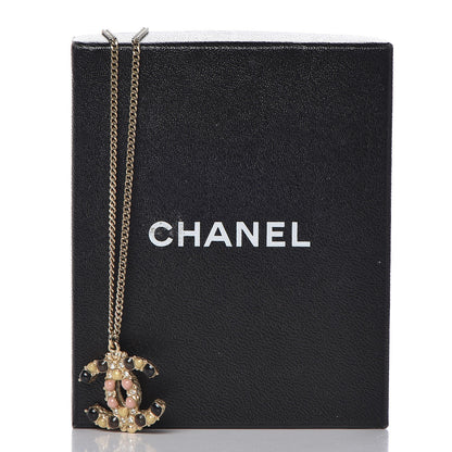 Chanel Crystal Gripoix CC Necklace Gold Multicolor 6 of 6