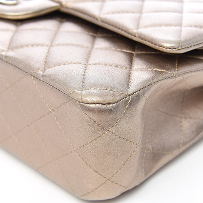 Chanel Metallic Lambskin Quilted Medium Double Flap Gold 13 of 16