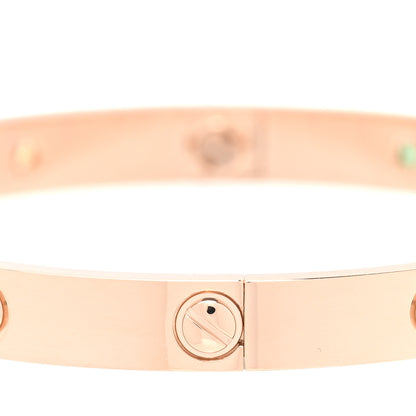 Cartier 18K Pink Gold Sapphire Garnet Amethyst LOVE Bracelet 18 5 of 7