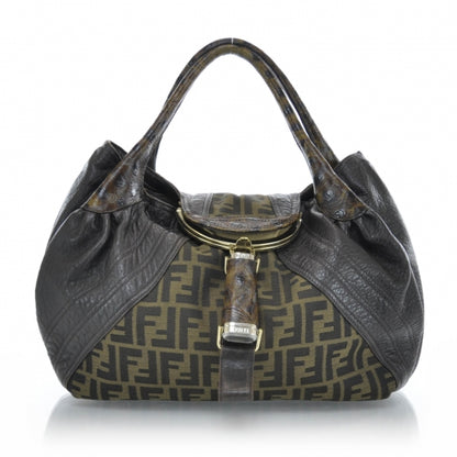 Fendi Zucca Nappa Nuvolata Vitello Tortuga Spy Tobacco Moro 1 of 10