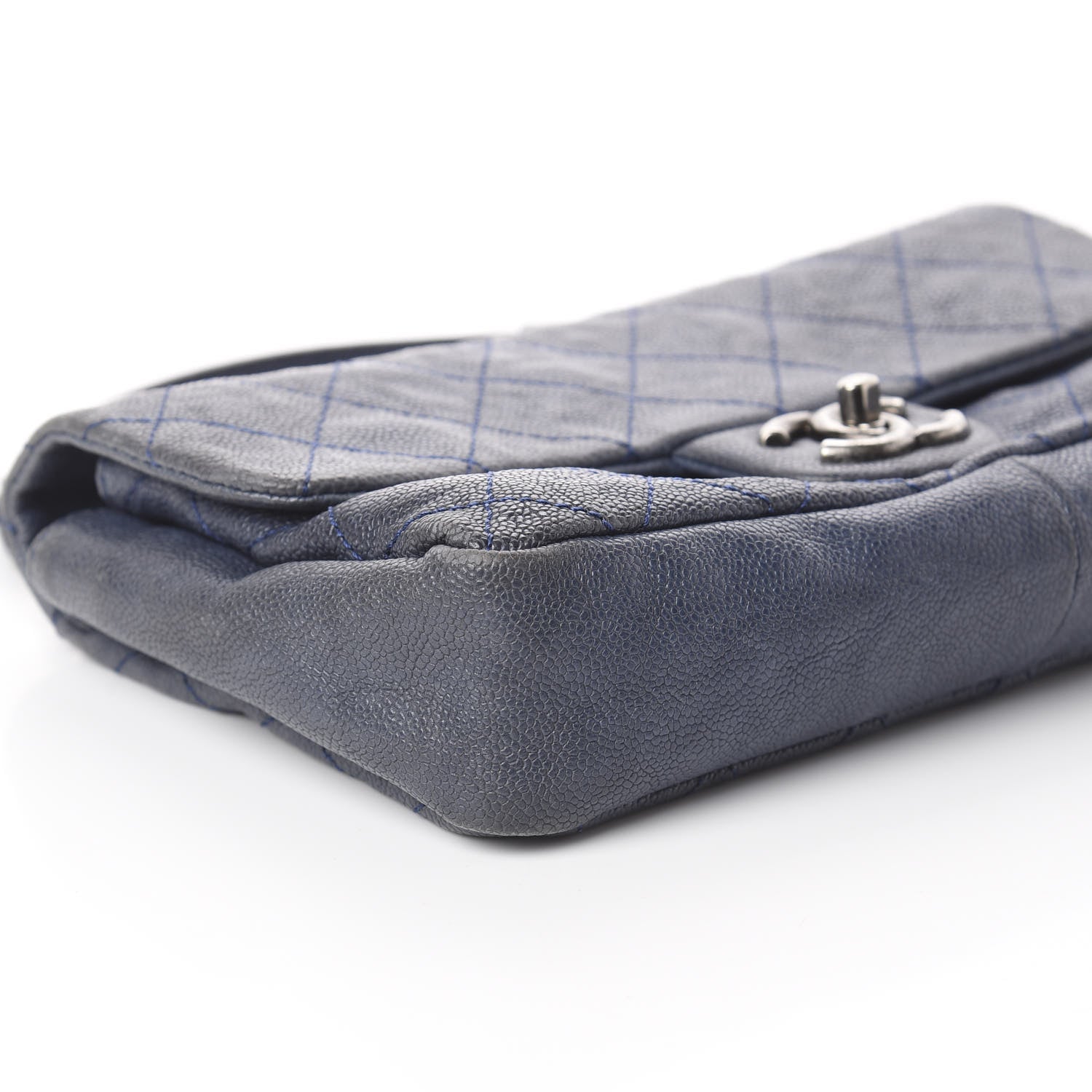 Chanel Caviar Quilted Medium Simply CC Flap Blue 7 of 8