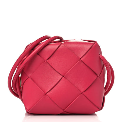 Bottega Veneta Lambskin Maxi Intrecciato Mini Cassette Camera Bag Cranberry 1 of 9