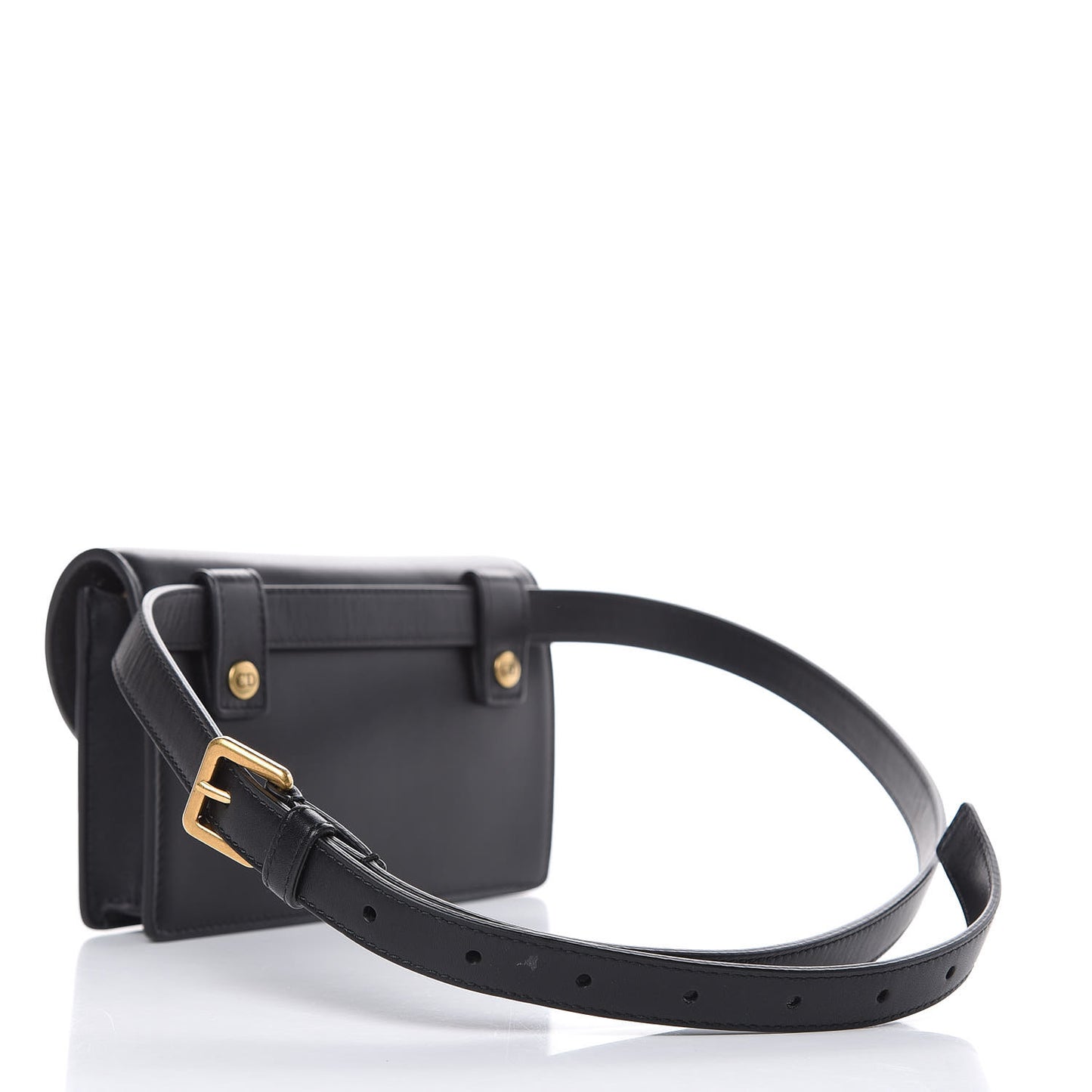 Calfskin Saddle Belt Bag Black