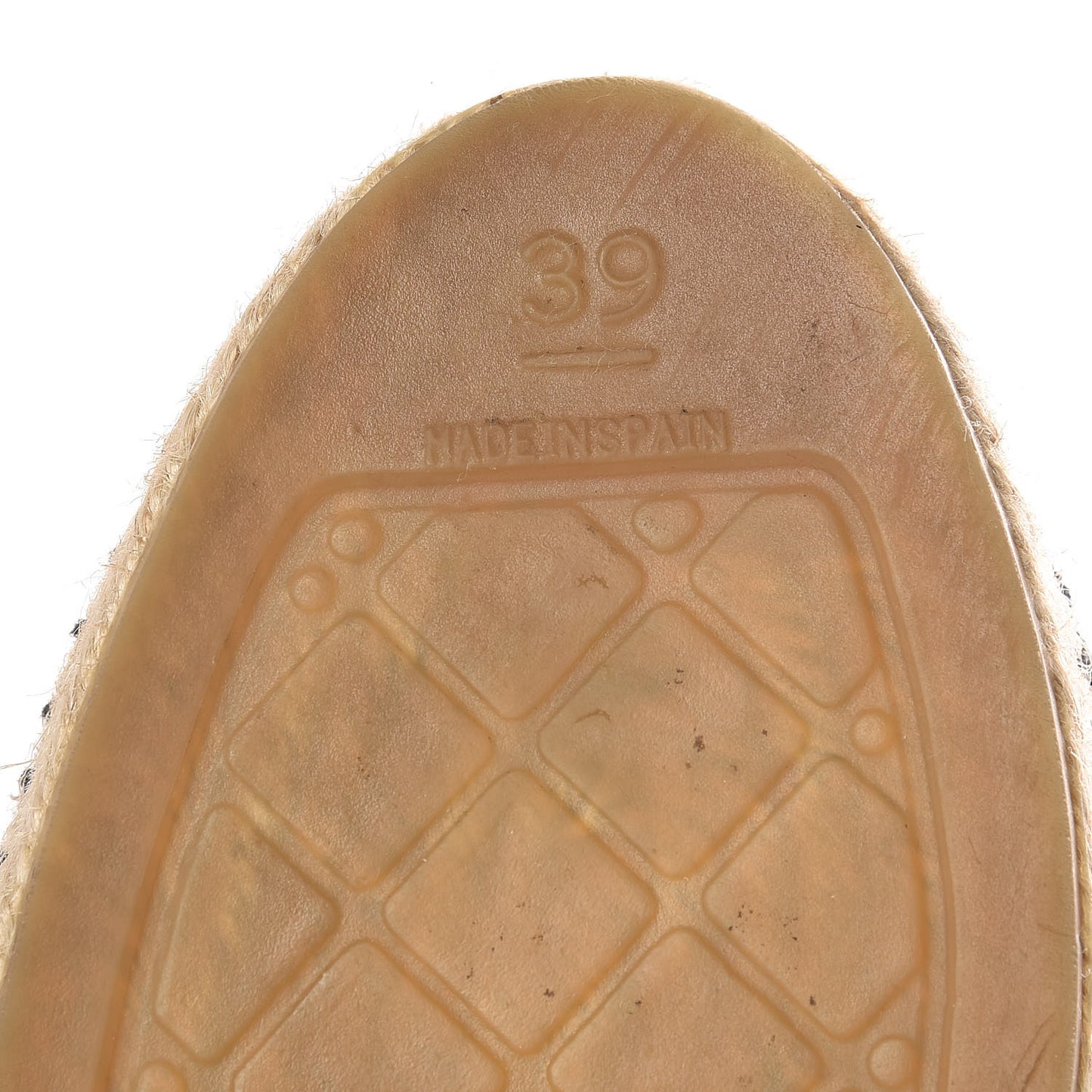 Lambskin Quilted CC Espadrilles 39 Black