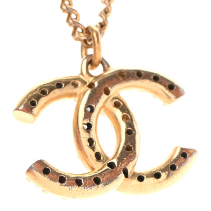 Chanel Crystal CC Pendant Necklace Gold 7 of 7