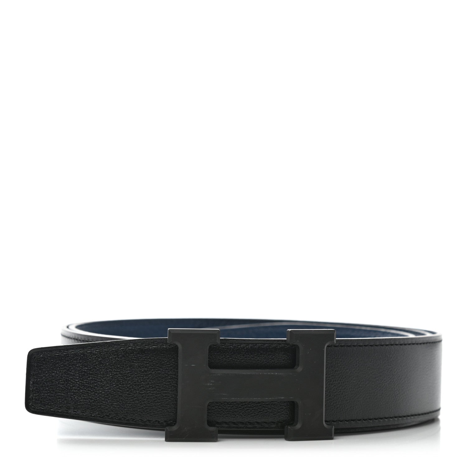 Hermes 135 Togo 32mm Matte H Belt 105 Black Bleu De Prusse 1 of 6