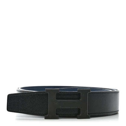 Hermes 135 Togo 32mm Matte H Belt 105 Black Bleu De Prusse 1 of 6
