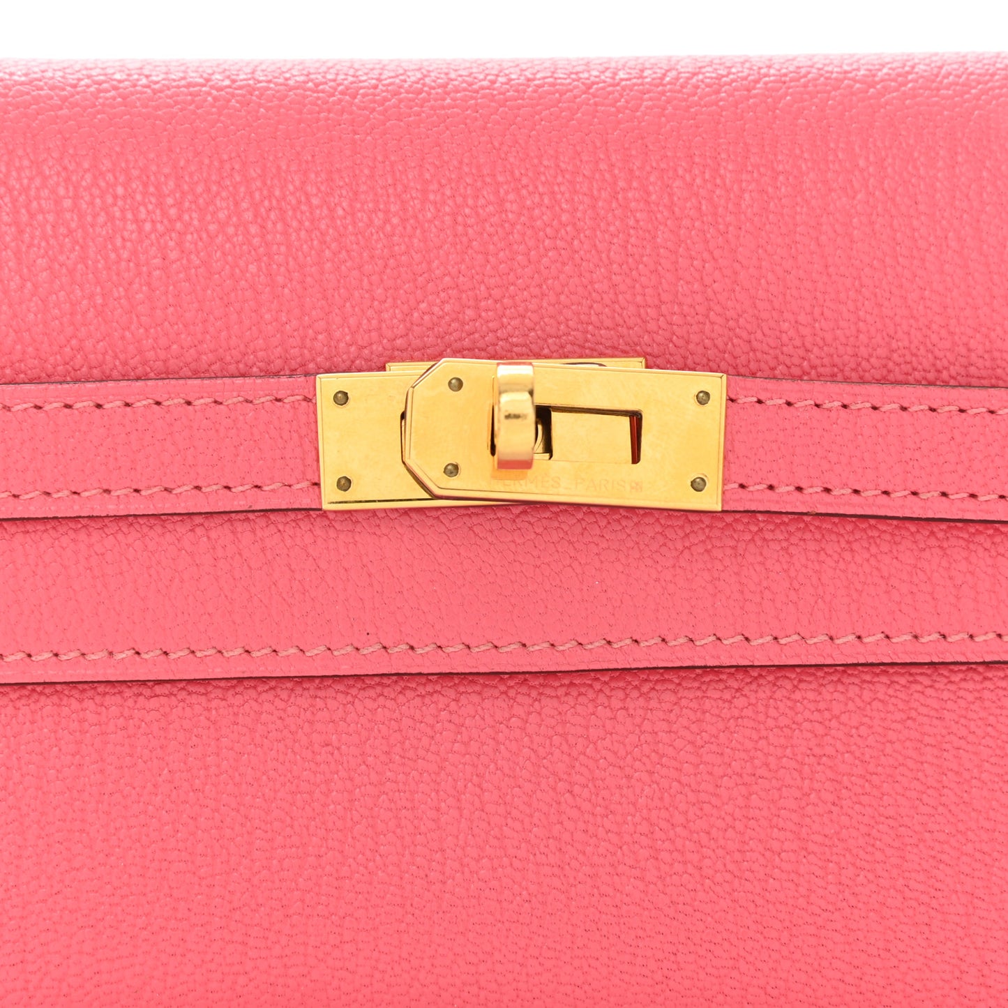 Chevre Mysore Medium Kelly Wallet Rose Azalee