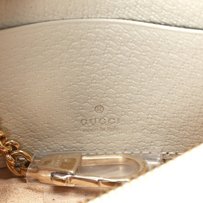 Gucci GG Supreme Monogram Textured Dollar Calfskin Web Mini Ophidia Half Moon Hobo Beige Ebony Mystic White 6 of 11