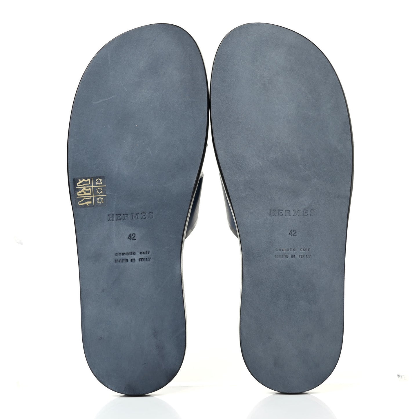 Calfskin Mens Izmir Sandals 42 Indigo Black