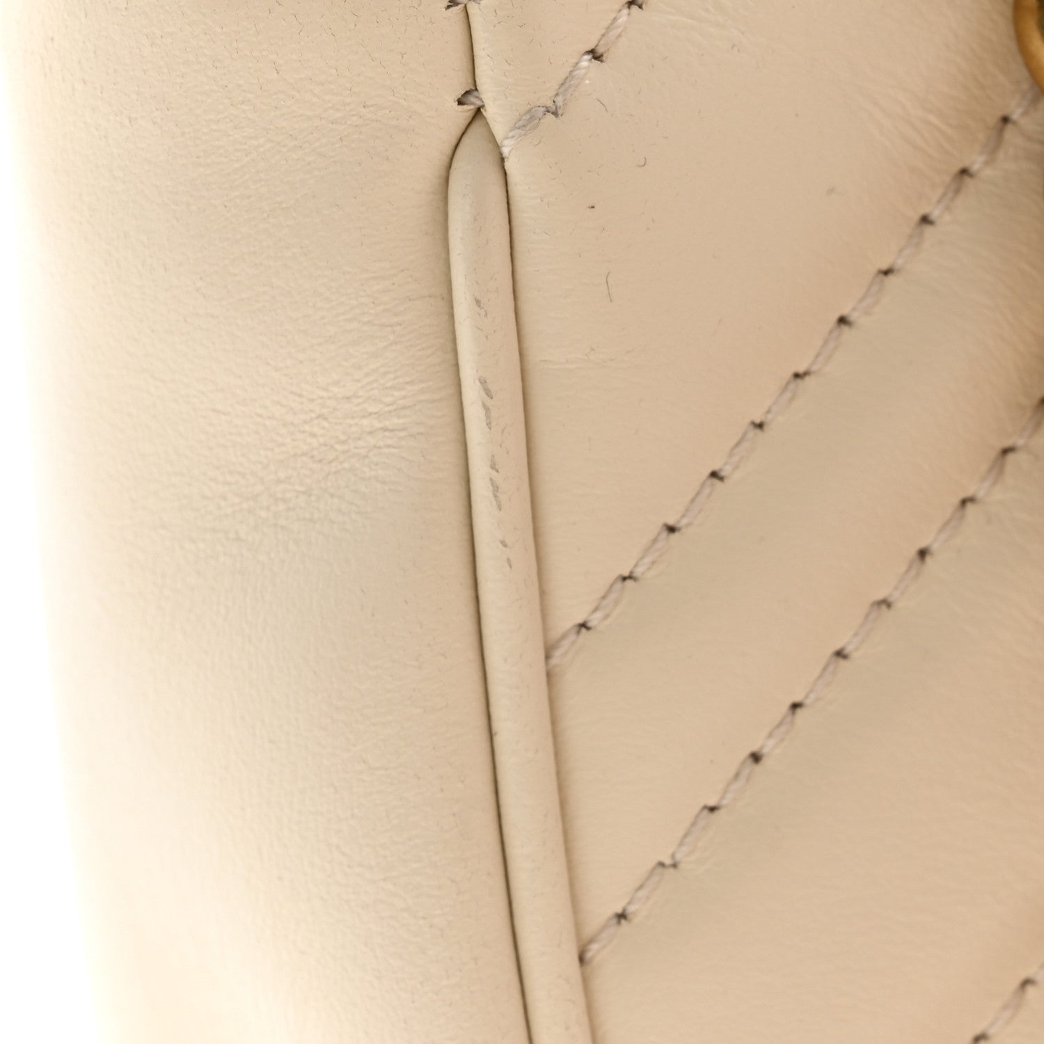 Gucci Calfskin Matelasse Mini GG Marmont Shoulder Bag White 11 of 11