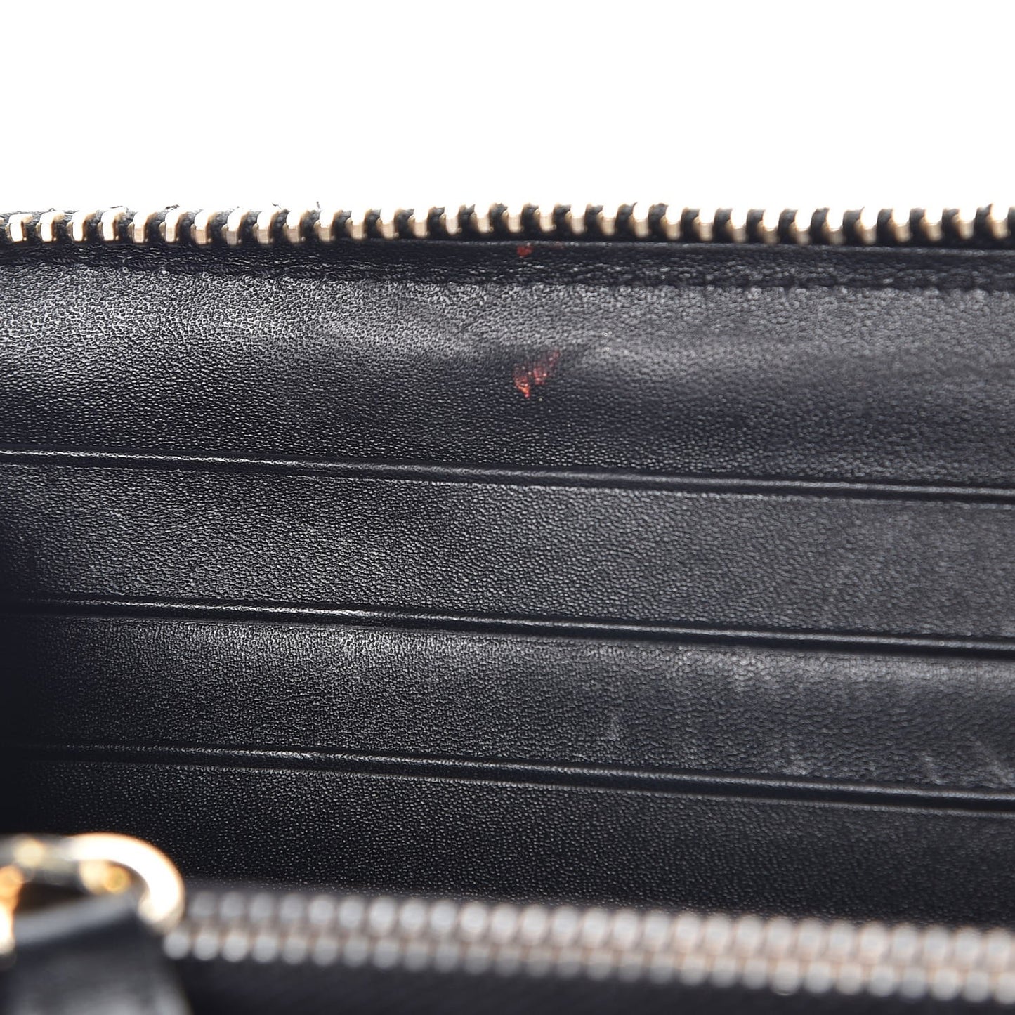 Calfskin Rockstud Zip Around Wallet Black