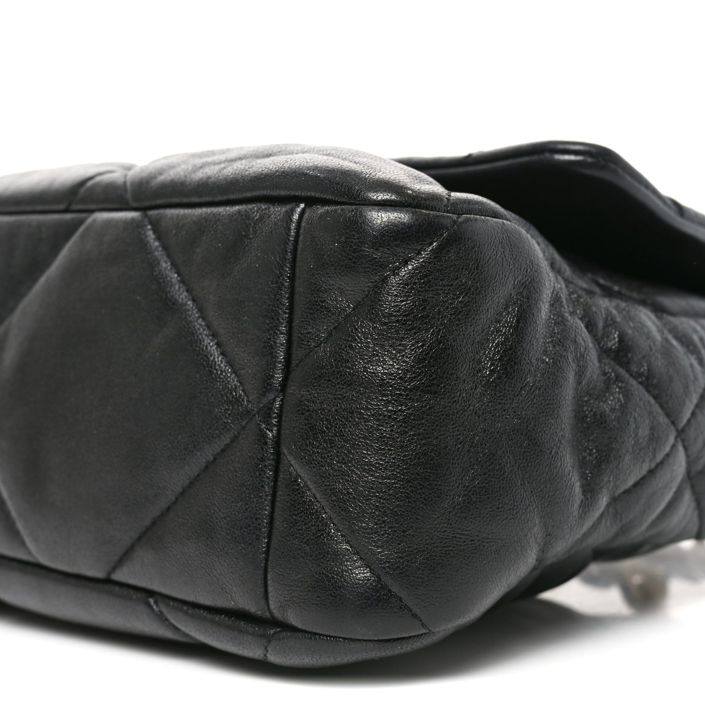 Goatskin Quilted Large Chanel 19 Flap Black