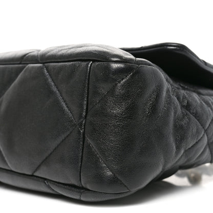 Chanel Goatskin Quilted Large Chanel 19 Flap Black 10 of 10