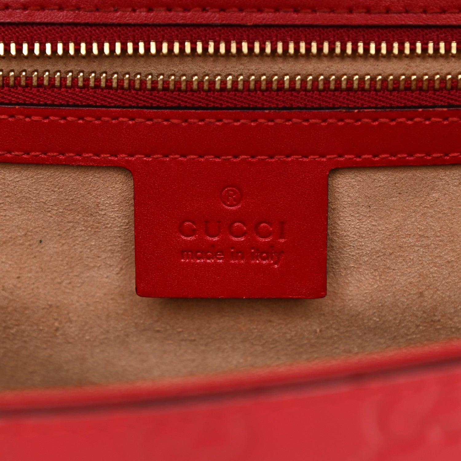 Gucci Guccissima Medium Padlock Shoulder Bag Hibiscus Red 6 of 12