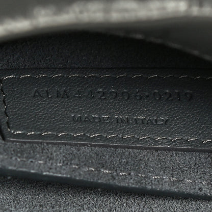 Saint Laurent Calfskin Crocodile Embossed Medium Monogram Sunset Graphite 7 of 12