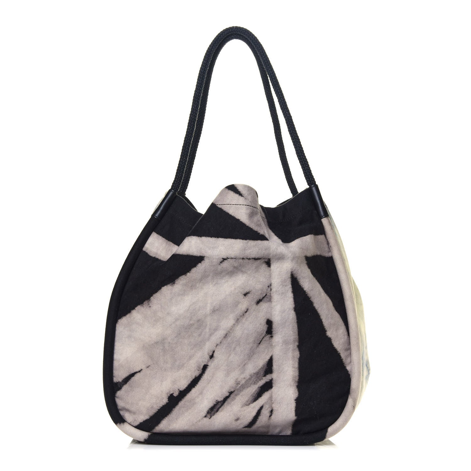 Proenza Schouler Canvas Tie Dye Tote Black Lime 1 of 4