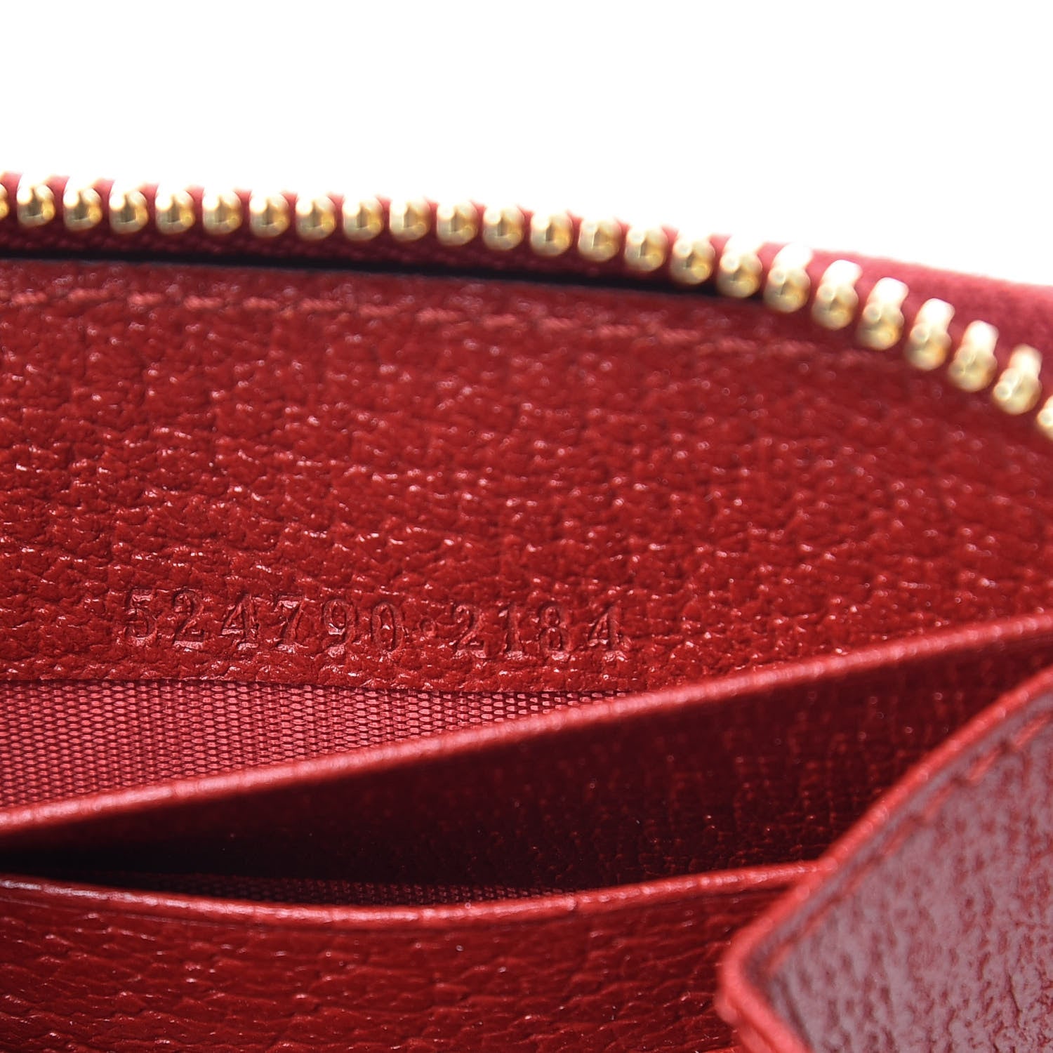 Gucci Canvas Sylvie Stripe Logo Zip Around Wallet Mystic White Hibiscus Red Maritime 7 of 7