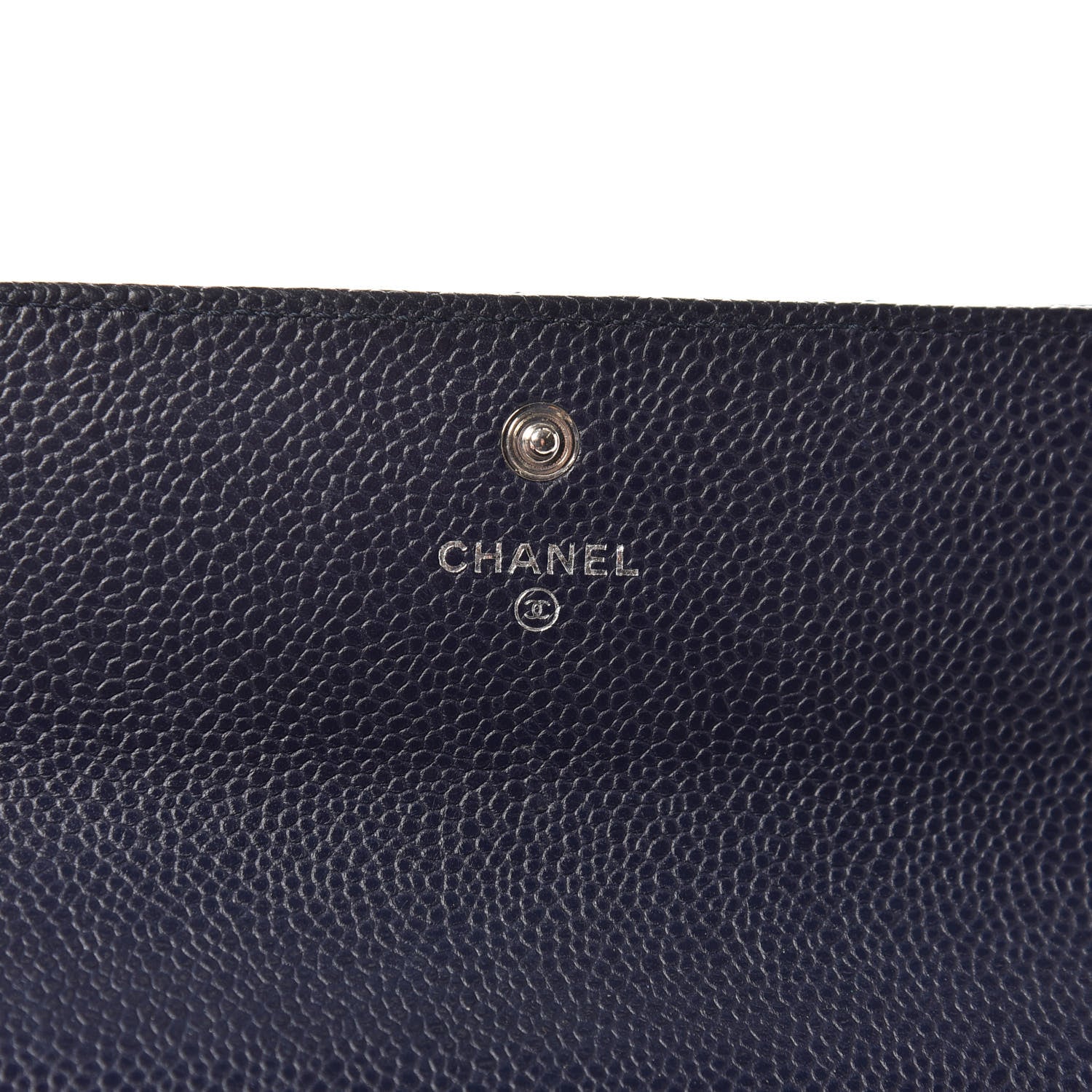 Chanel Caviar Quilted Large Gusset Flap Wallet Navy 6 of 9