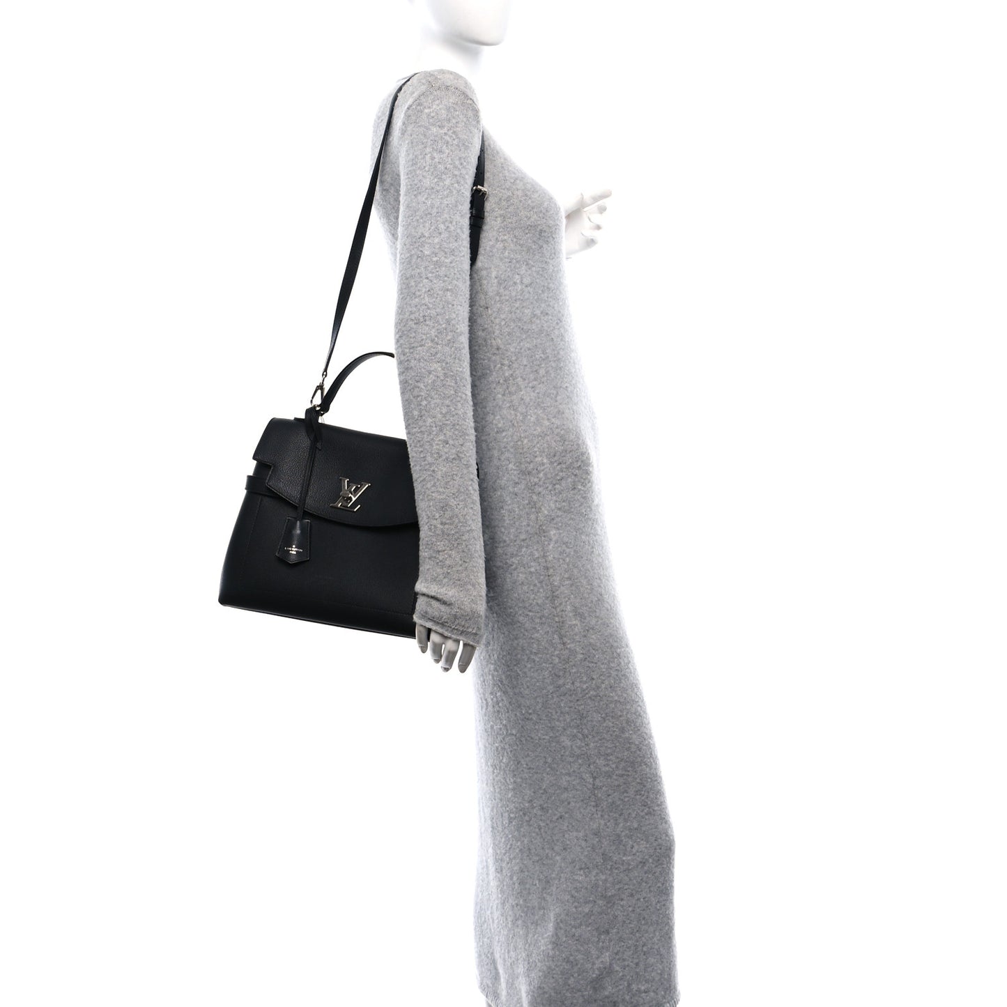 Soft Calfskin Lockme Ever MM Black