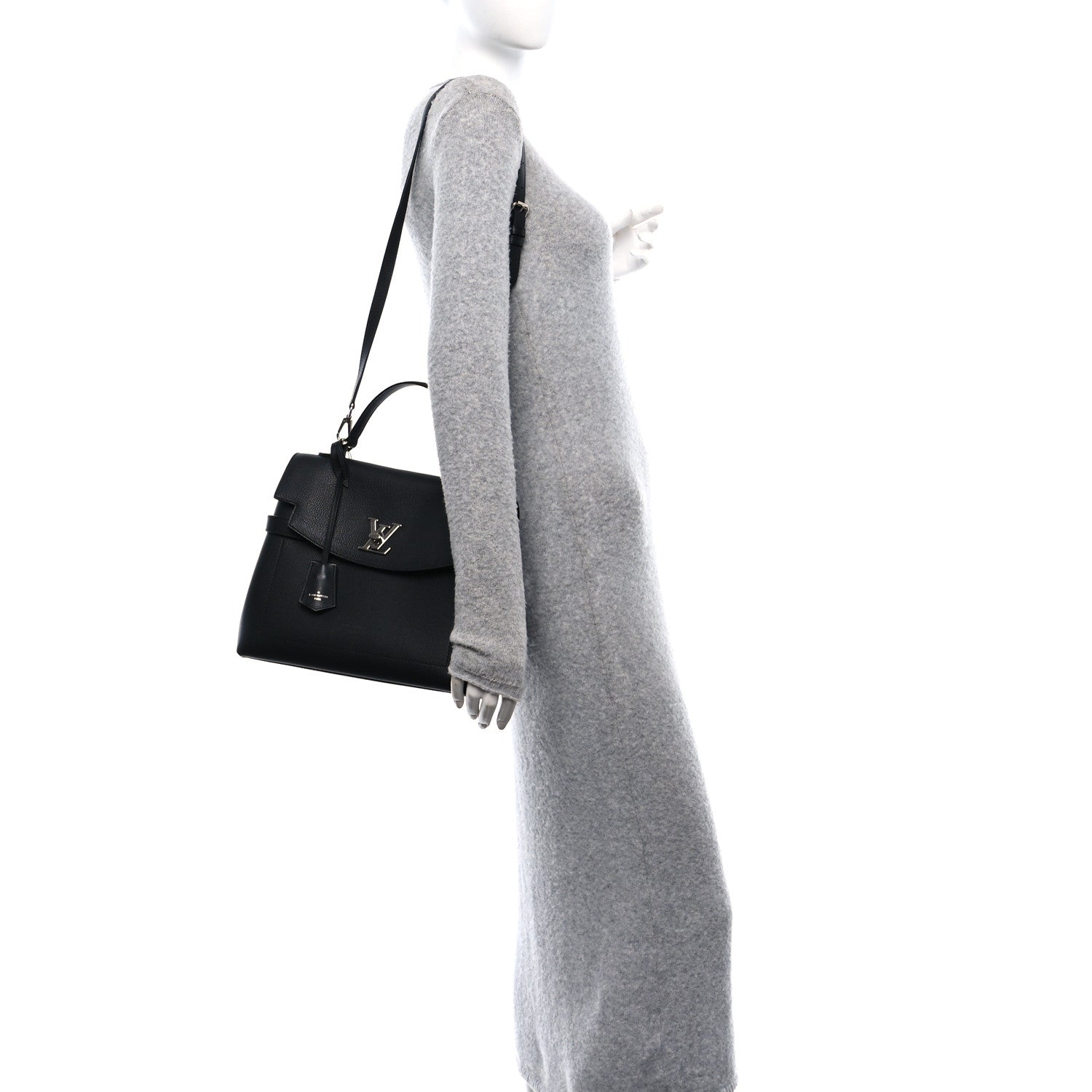 Louis Vuitton Soft Calfskin Lockme Ever MM Black 3 of 10