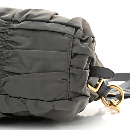 Prada Tessuto Nylon Gaufre Shopping Satchel Fumo 10 of 16