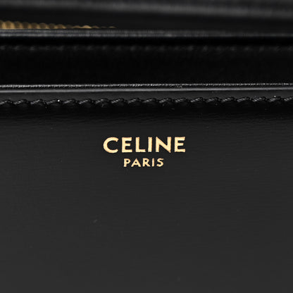 Celine Shiny Calfskin Medium Triomphe Black 6 of 10