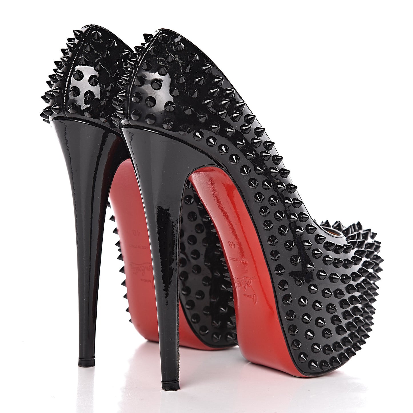 Patent Daffodile Spikes 160 Pumps 40 Black