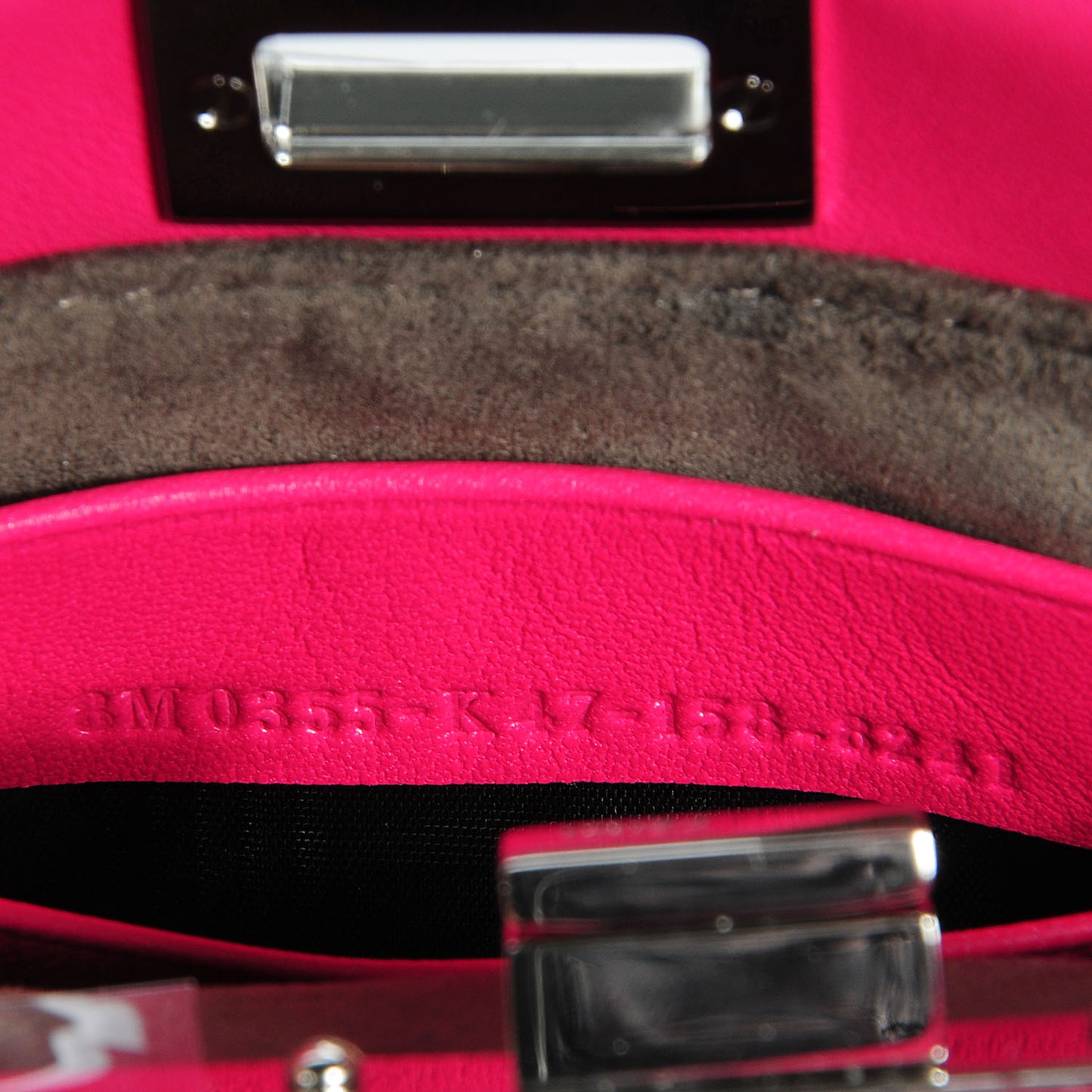 Shiny Nappa Micro Peekaboo Iconic Satchel Fuxia