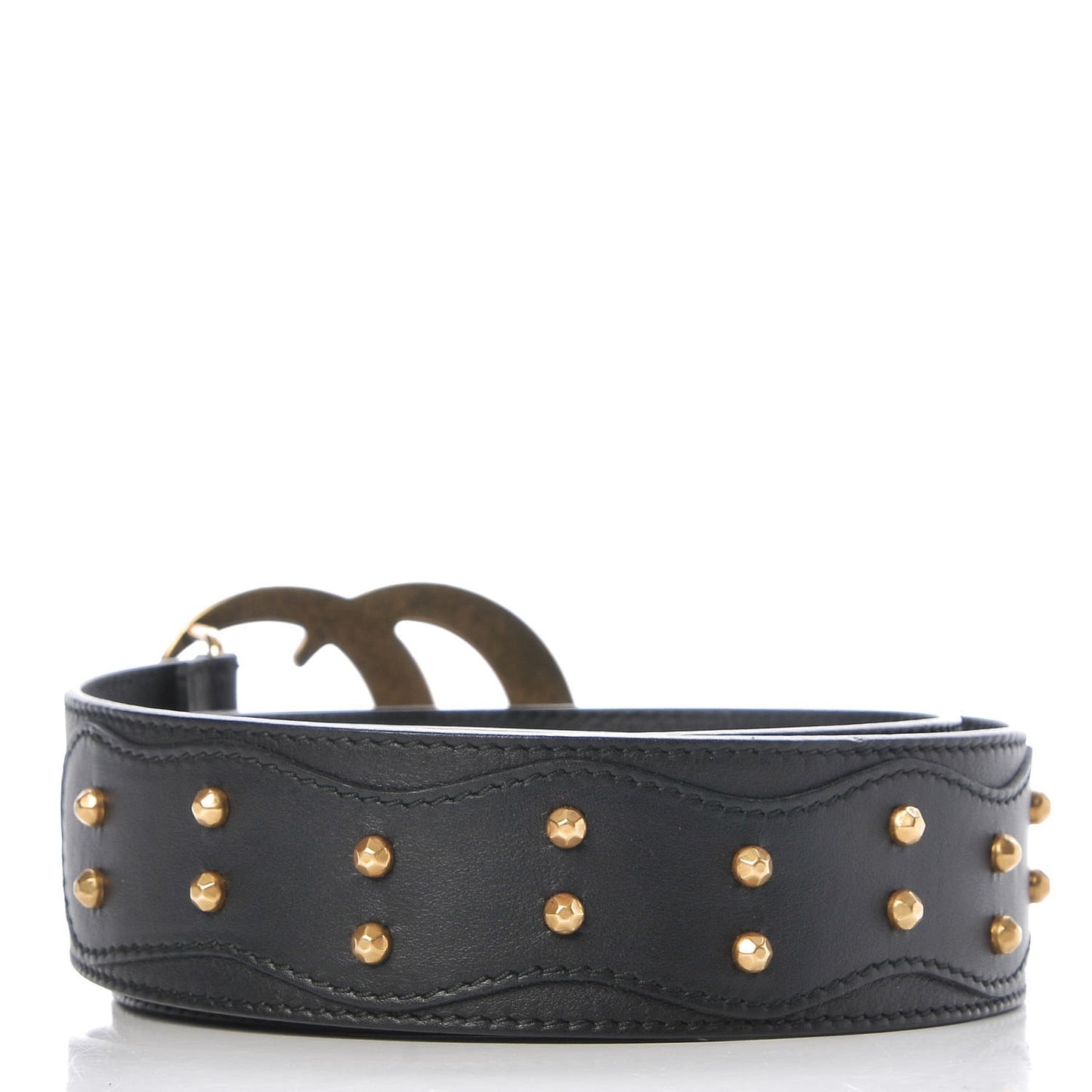 Calfskin Studded Marmont Belt 85 34 Black
