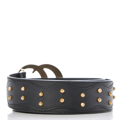 Gucci Calfskin Studded Marmont Belt 85 34 Black 3 of 5